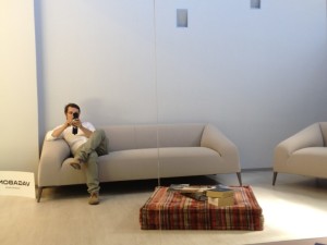 relaxing at vm34 showroom